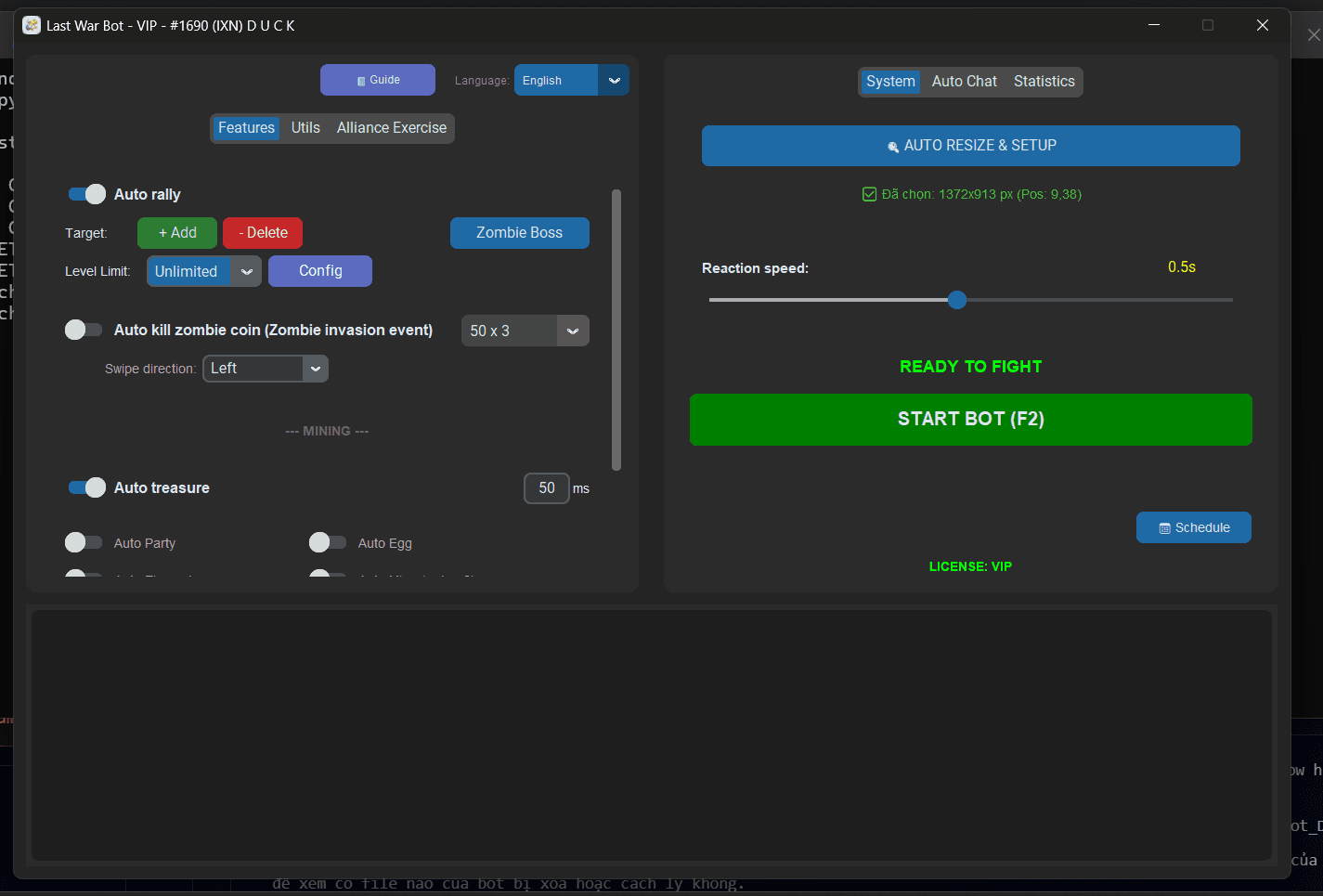 Giao diện LastWarBot